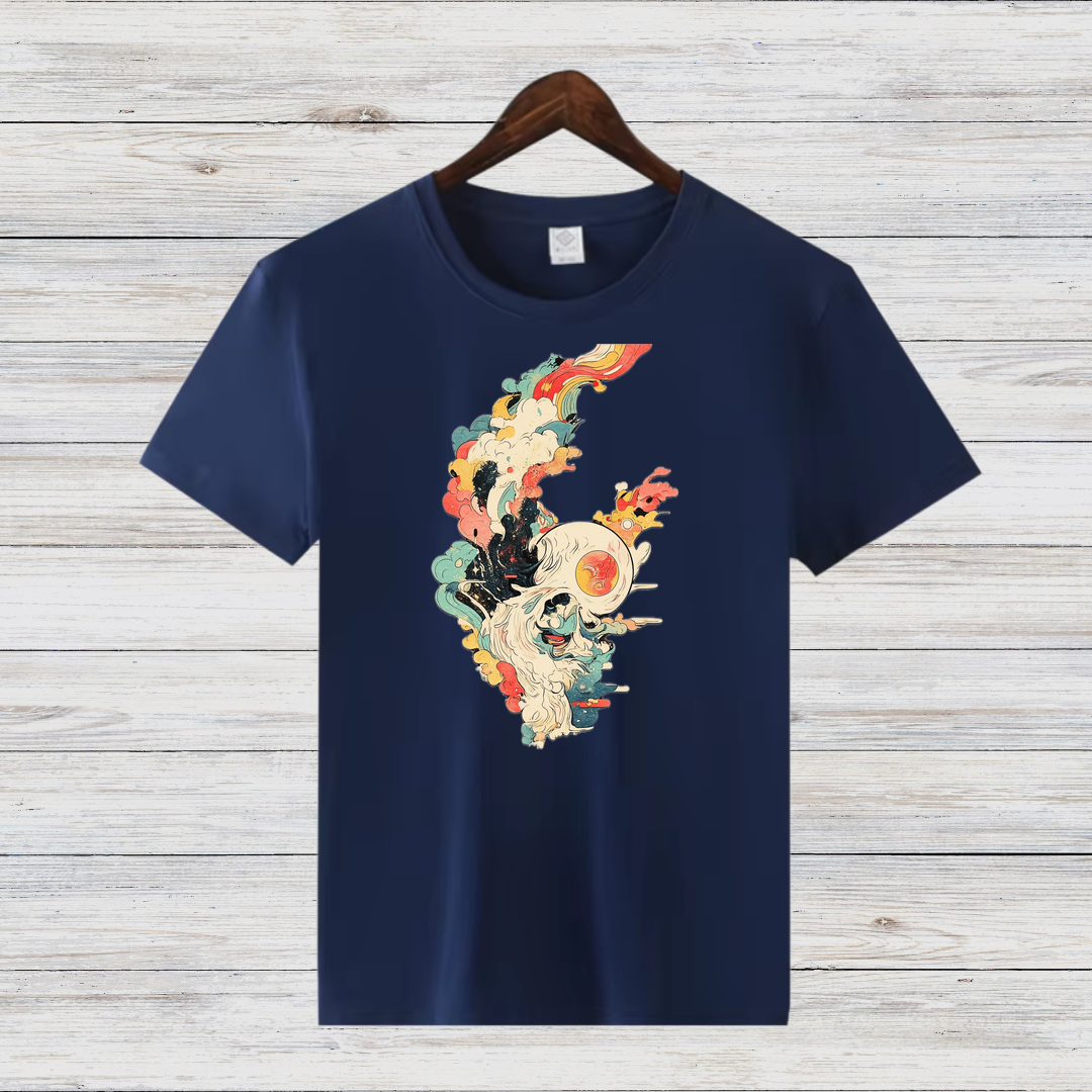 Mystischer Totenkopf | Künstlerisches Wintershirt | Stylisches Statement-Shirt | Perfektes Geschenk für Kunstliebhaber