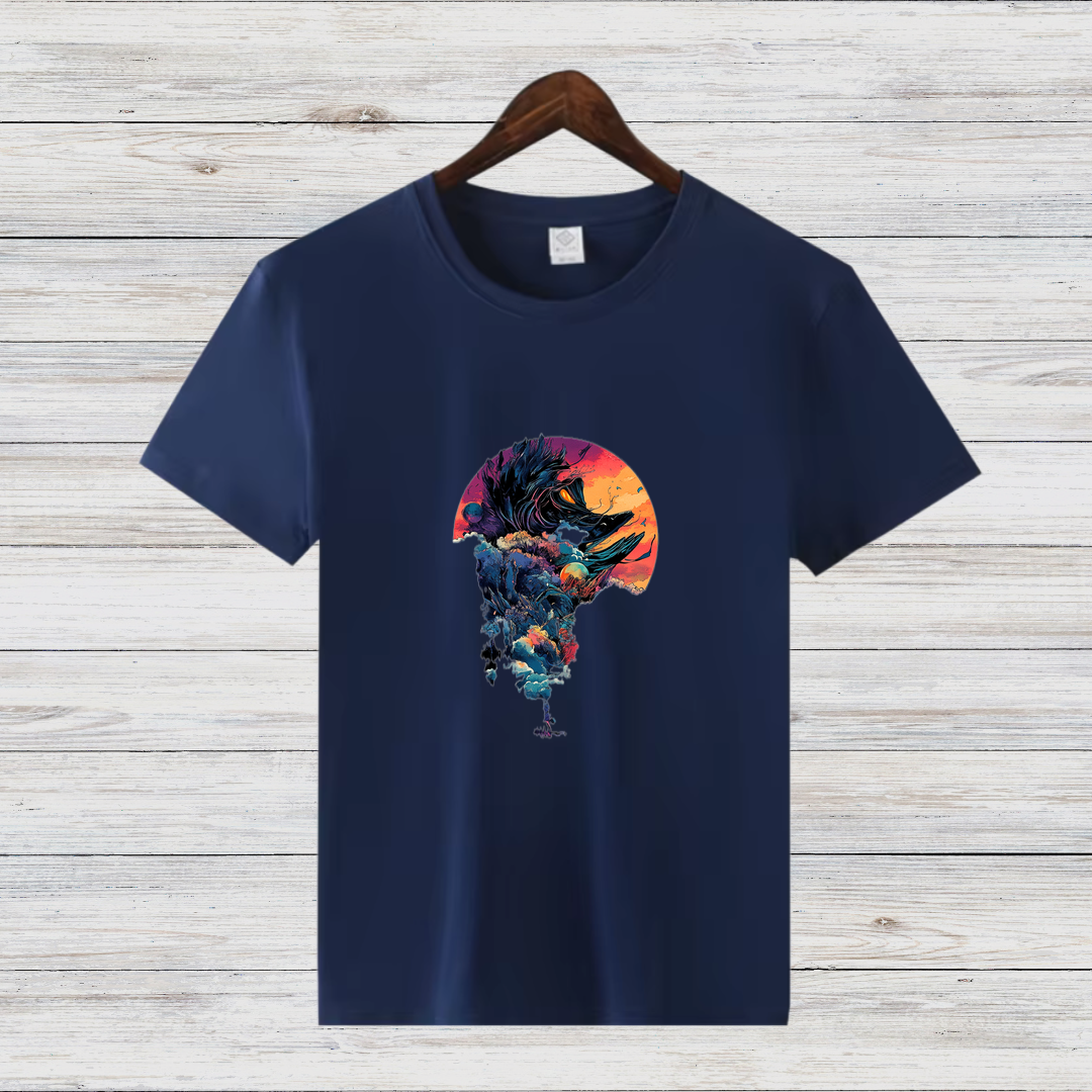 Mystischer Wolf | Künstlerisches Fantasy T-Shirt | Wildes Naturdesign | Stilvolles Statement Shirt für Tierliebhaber