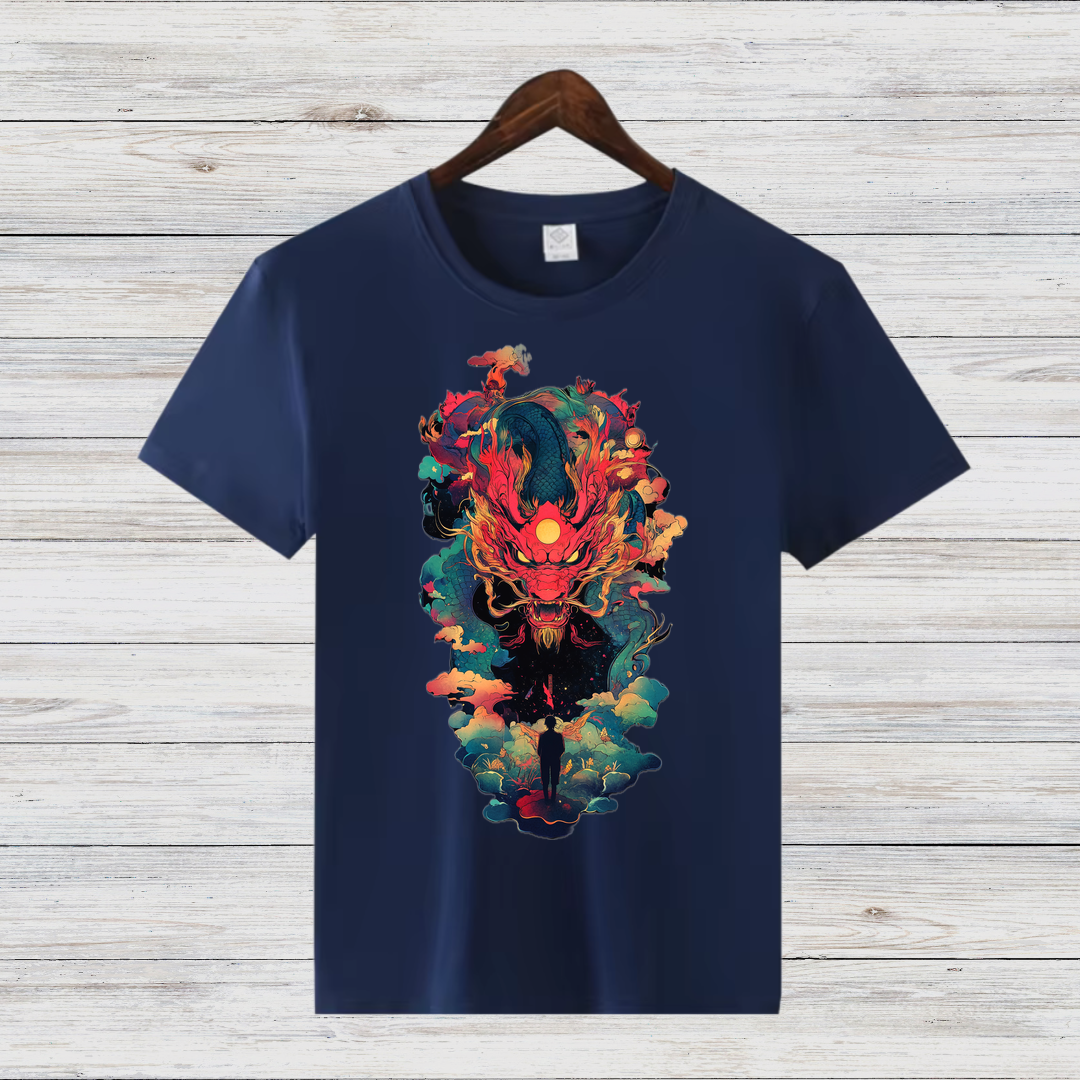 Mystischer Drachengeist | Fantasy T-Shirt | Künstlerisches Drachen-Design | Stilvolles Statement-Shirt für Fantasy-Fans