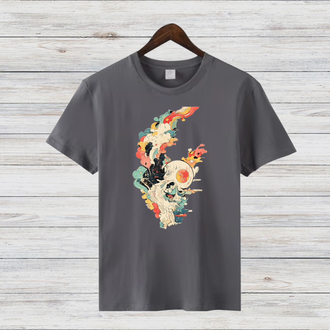 Mystischer Totenkopf | Künstlerisches Wintershirt | Stylisches Statement-Shirt | Perfektes Geschenk für Kunstliebhaber