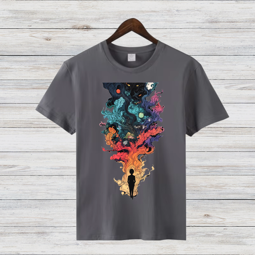 Mystisches Traumfeuer | Künstlerisches Fantasy T-Shirt | Magisches Design für Individualisten | Stilvolles Shirt für Winterträumer