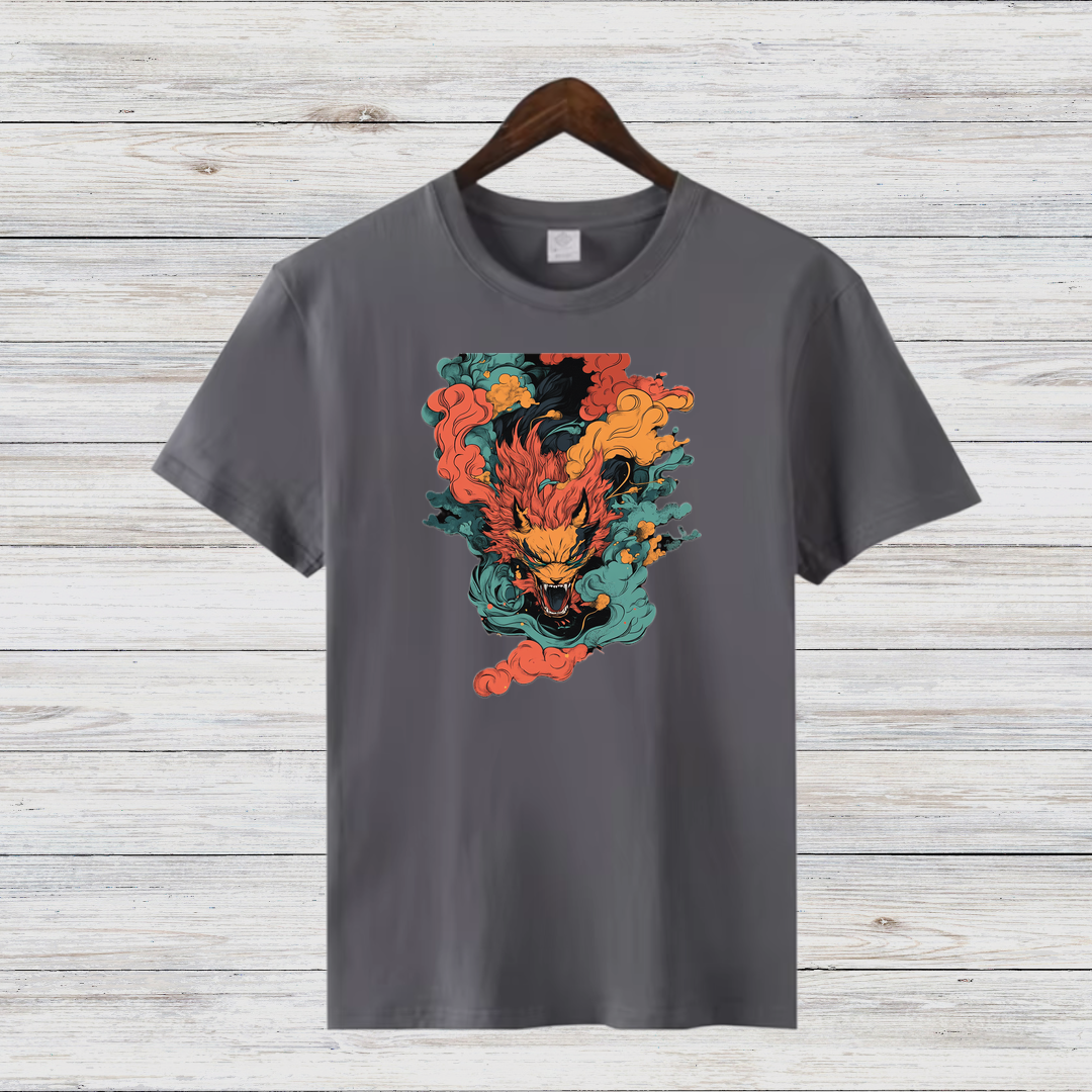 Mystischer Drachengeist | Asiatisches Fantasy Shirt | Stylisches Winter-Statement | Baumwollshirt für Drachen-Fans