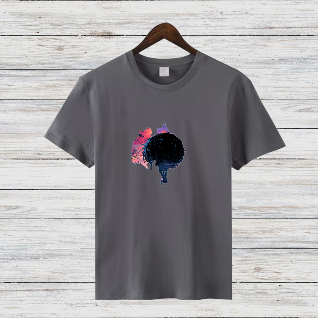 Mystisches Anime Shirt | Stilvolles Baumwollshirt | Geschenk für Anime-Fans | Künstlerisches Design-Shirt