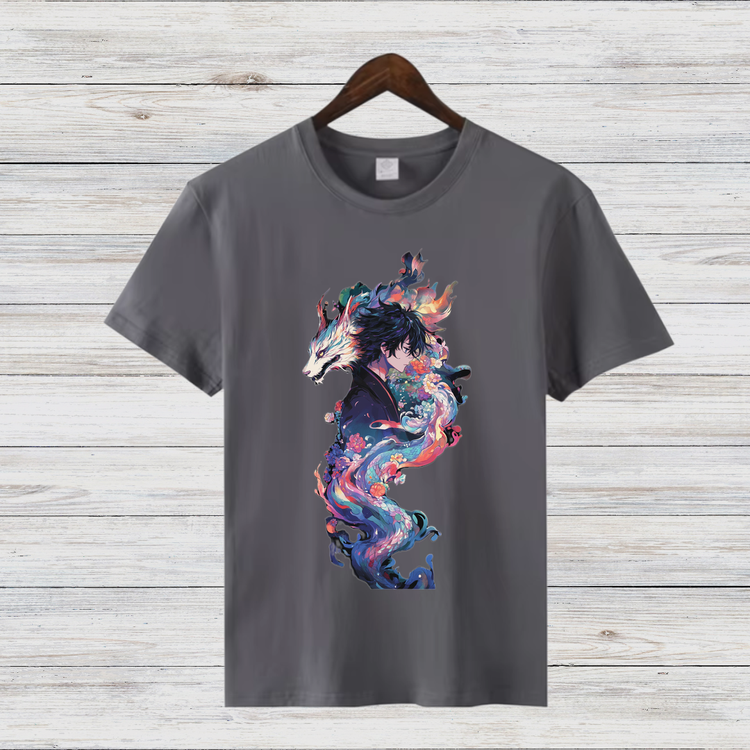 Mystischer Drache | Anime Fantasy T-Shirt | Kunstvolles Design | Geschenk für Anime-Fans