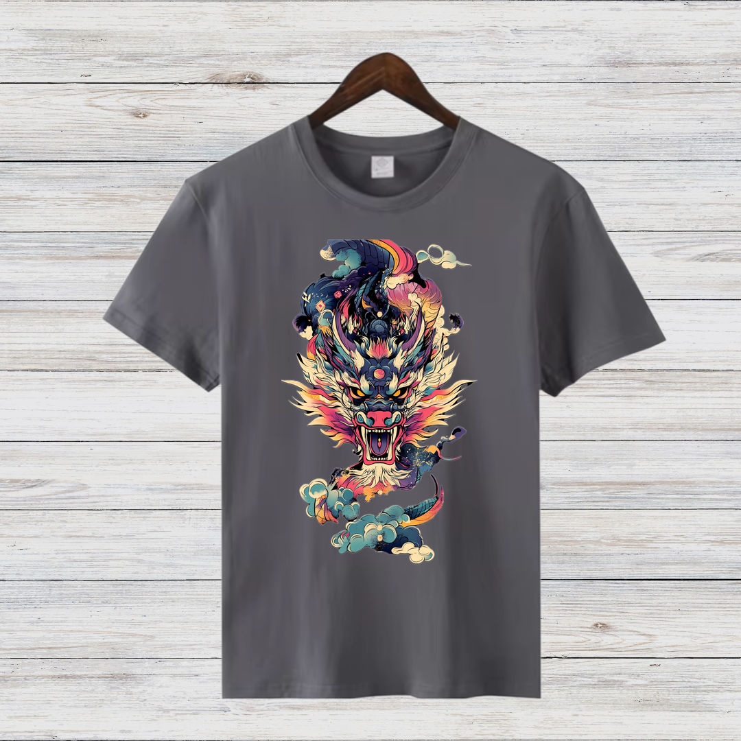 Mystischer Drachengeist | Asiatisches Drachen T-Shirt | Fantasy Kunst Shirt | Legendäres Design für Drachenfans