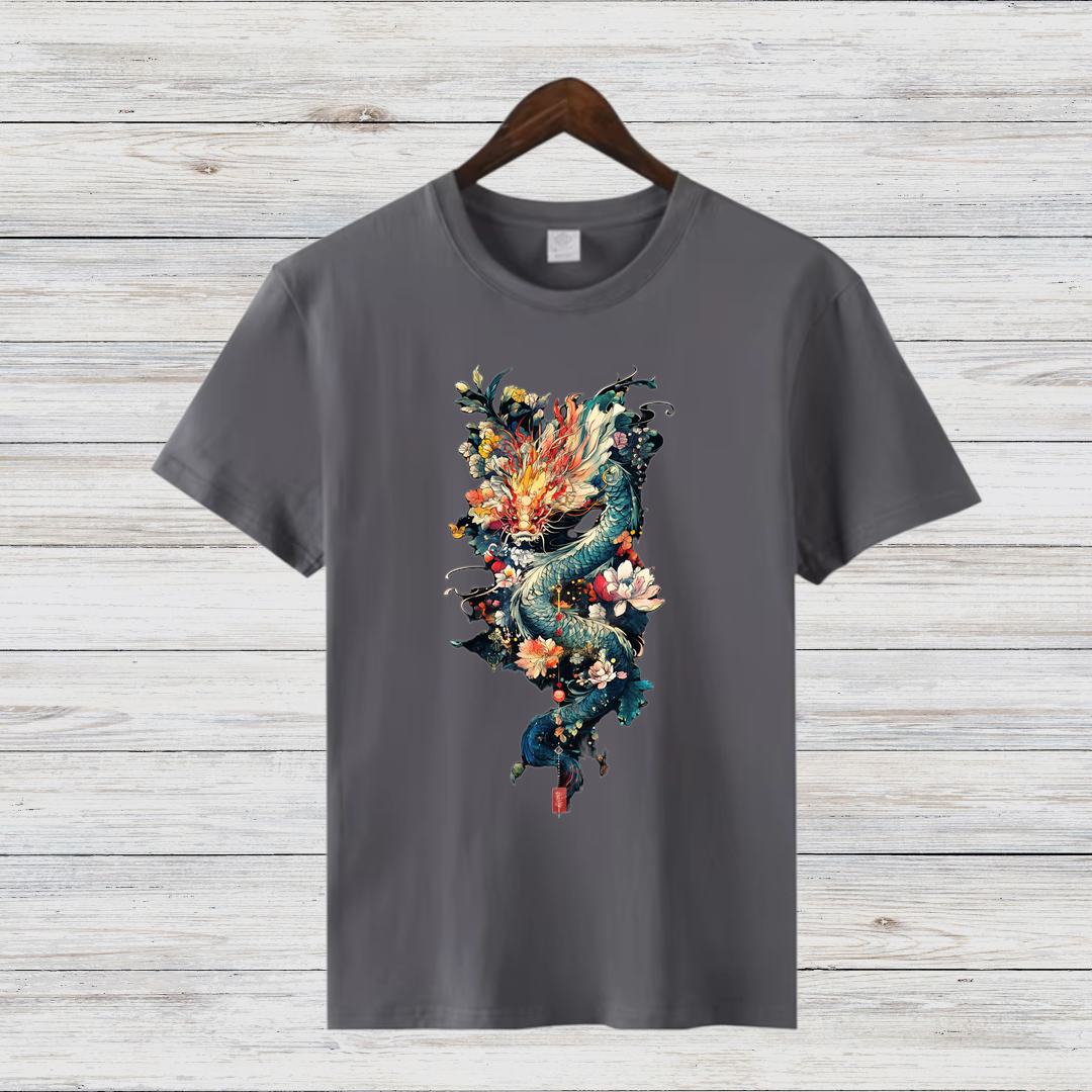 Magischer Drachen | Mystisches Fantasy T-Shirt | Kunstvolles Design | Stilvolles Statement Shirt für den Winter