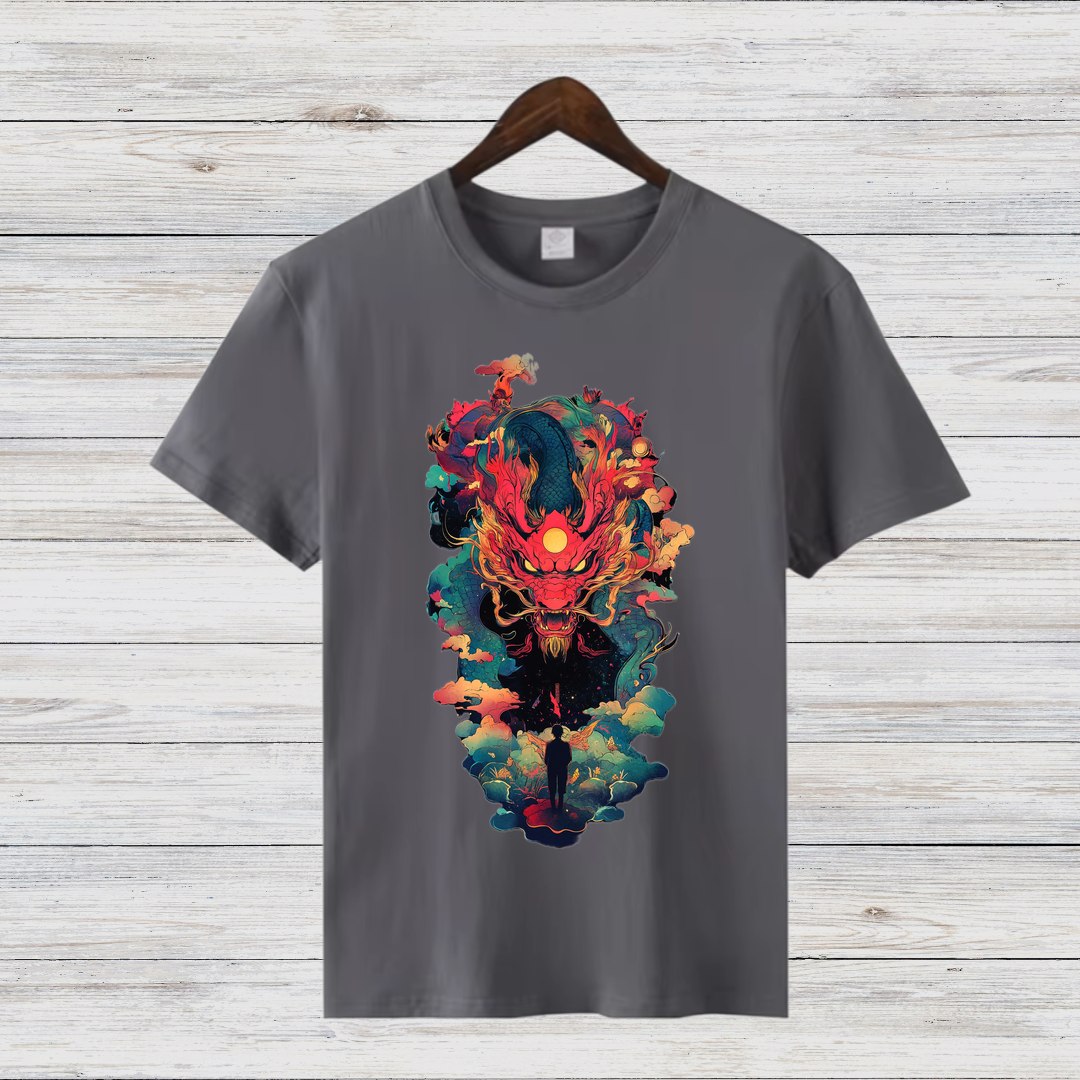 Mystischer Drachengeist | Fantasy T-Shirt | Künstlerisches Drachen-Design | Stilvolles Statement-Shirt für Fantasy-Fans