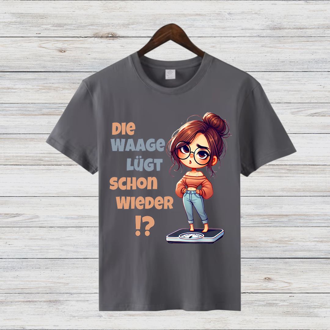 Die Waage lügt schon wieder | Lustiges Statement Shirt | Humorvolles Wintermotiv | Geschenk für Frauen