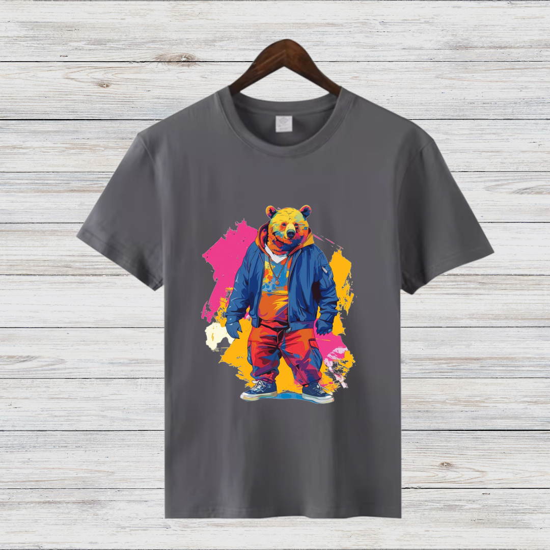 T-Shirt - Bunter Streetstyle Bär Design