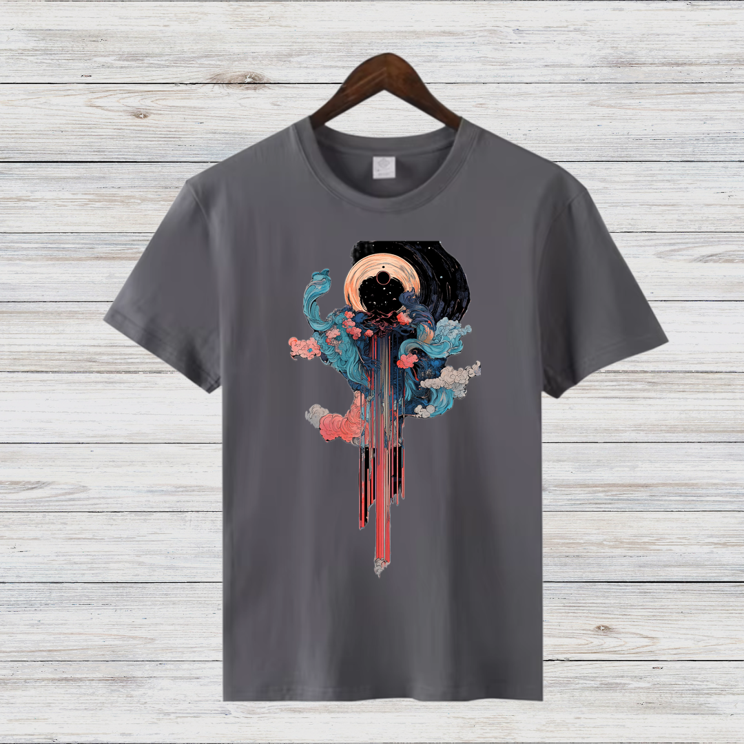 Kosmisches Kunst T-Shirt | Mystisches Design | Stilvolles Statement Shirt | Baumwollshirt für kreative Köpfe