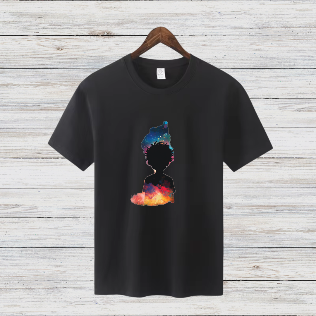 Galaxy Silhouette Shirt | Künstlerisches T-Shirt | Kreatives Design | Baumwollshirt für Stilbewusste