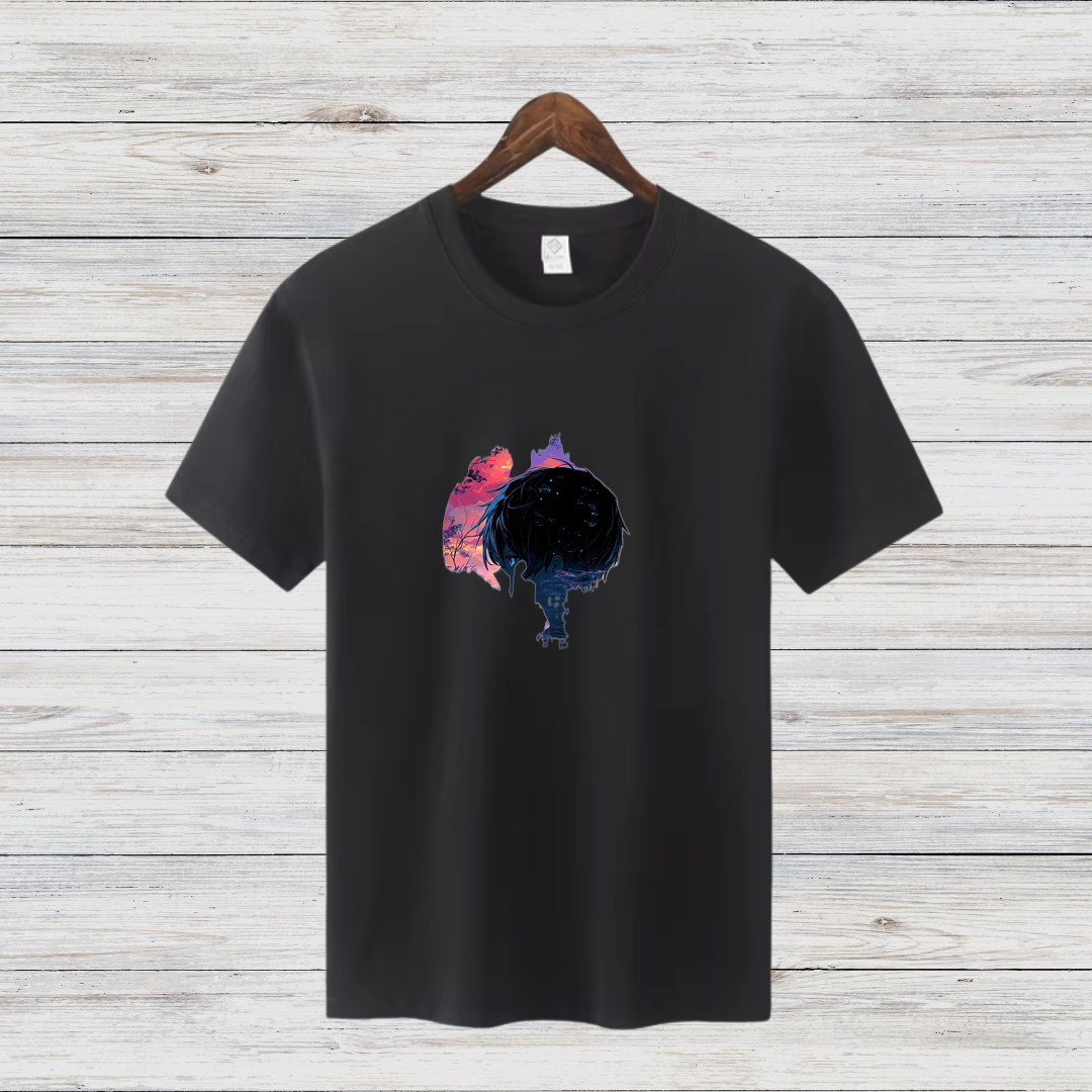 Mystisches Anime Shirt | Stilvolles Baumwollshirt | Geschenk für Anime-Fans | Künstlerisches Design-Shirt