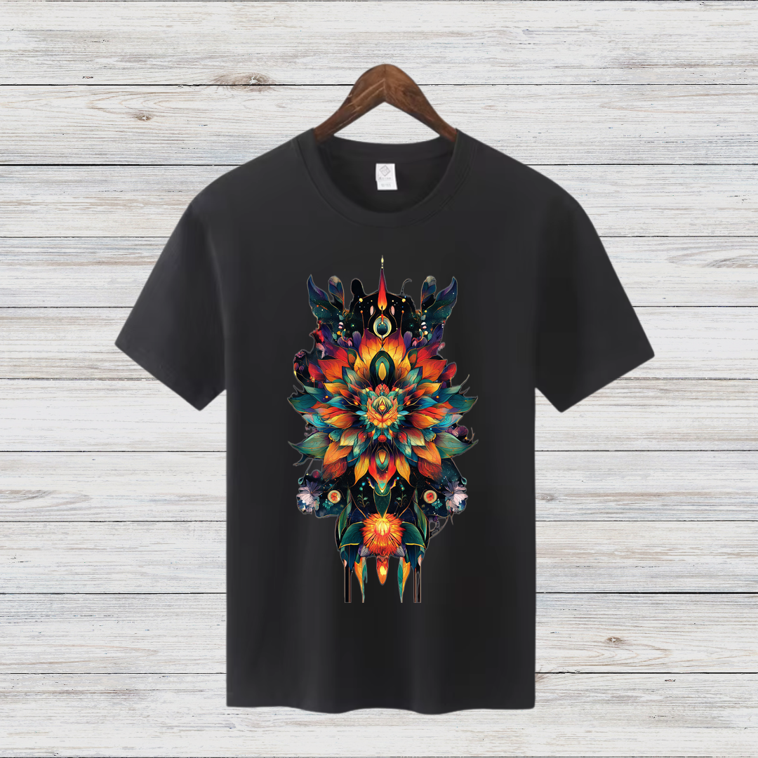 Magisches Blumen-Shirt | Künstlerisches T-Shirt | Boho Style | Fashion Statement für kreative Seelen