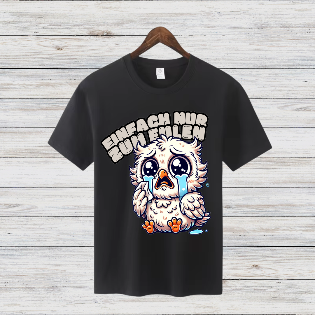 Trauriger Eulenfreund | Lustiges Wintershirt | Statement Shirt für Emotionen | Cooles Geschenk für Eulenfans