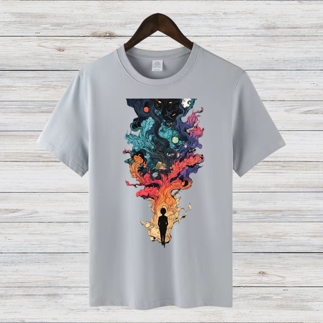 Mystisches Traumfeuer | Künstlerisches Fantasy T-Shirt | Magisches Design für Individualisten | Stilvolles Shirt für Winterträumer
