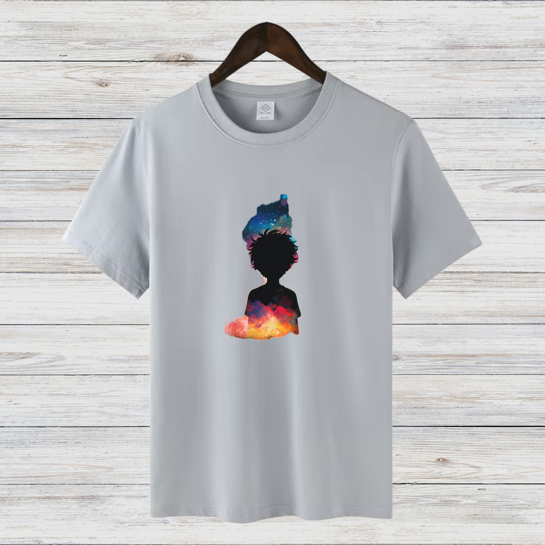 Galaxy Silhouette Shirt | Künstlerisches T-Shirt | Kreatives Design | Baumwollshirt für Stilbewusste