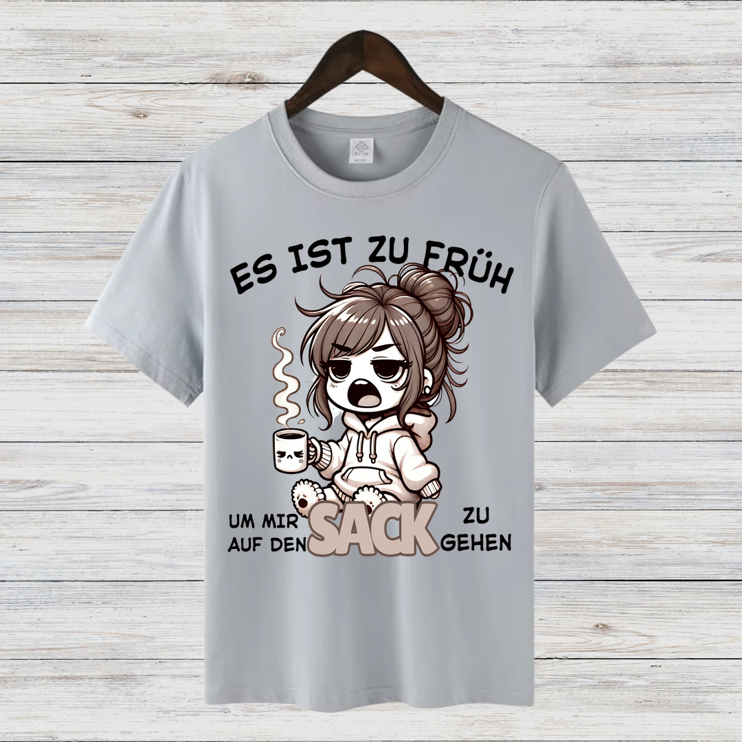 Morgenmuffel Shirt | Lustiges Sprüche T-Shirt | Humorvolles Kaffee Design | Statement Shirt für Kaffeeliebhaber