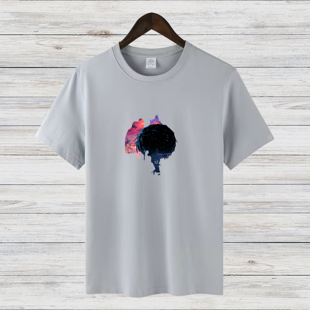 Mystisches Anime Shirt | Stilvolles Baumwollshirt | Geschenk für Anime-Fans | Künstlerisches Design-Shirt