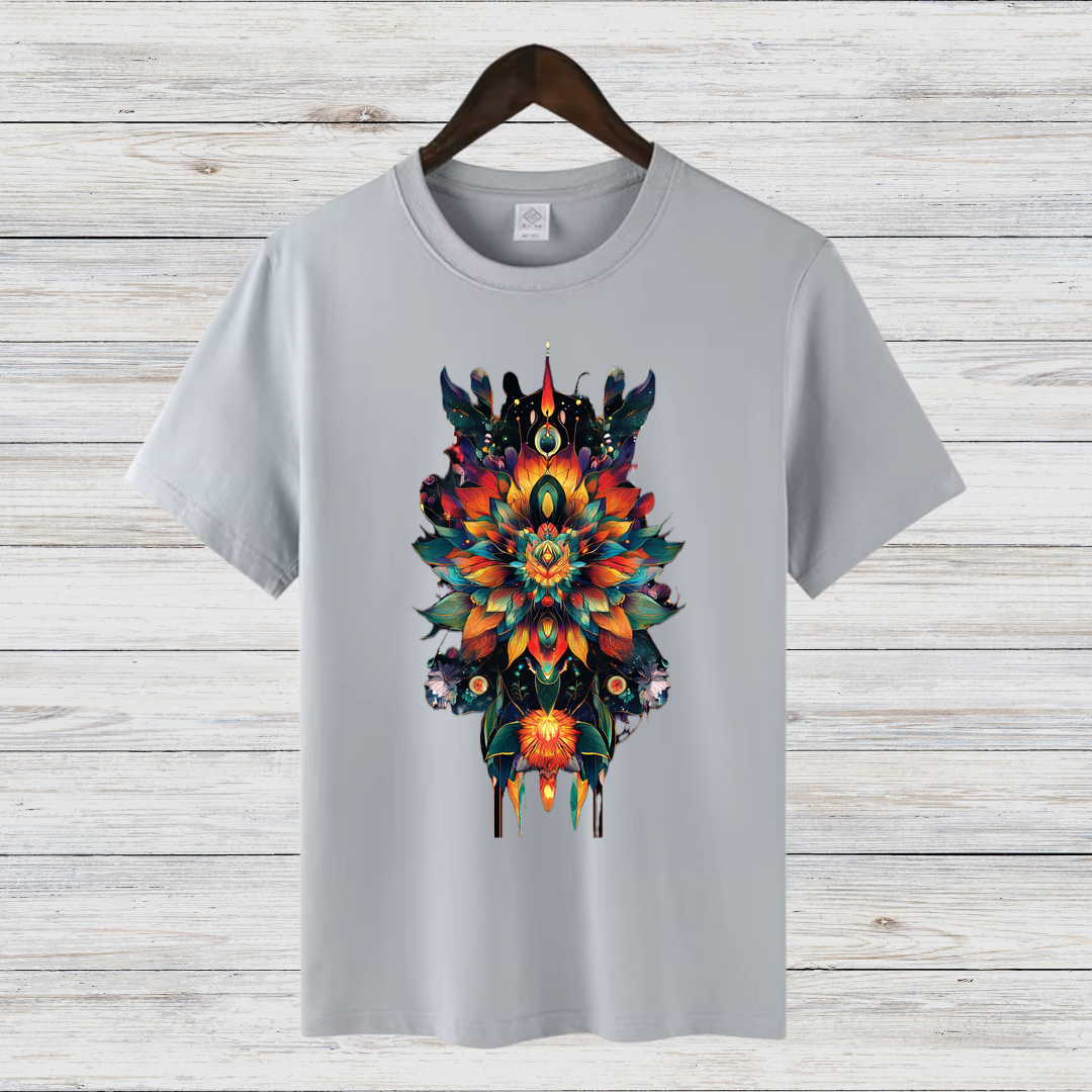 Magisches Blumen-Shirt | Künstlerisches T-Shirt | Boho Style | Fashion Statement für kreative Seelen