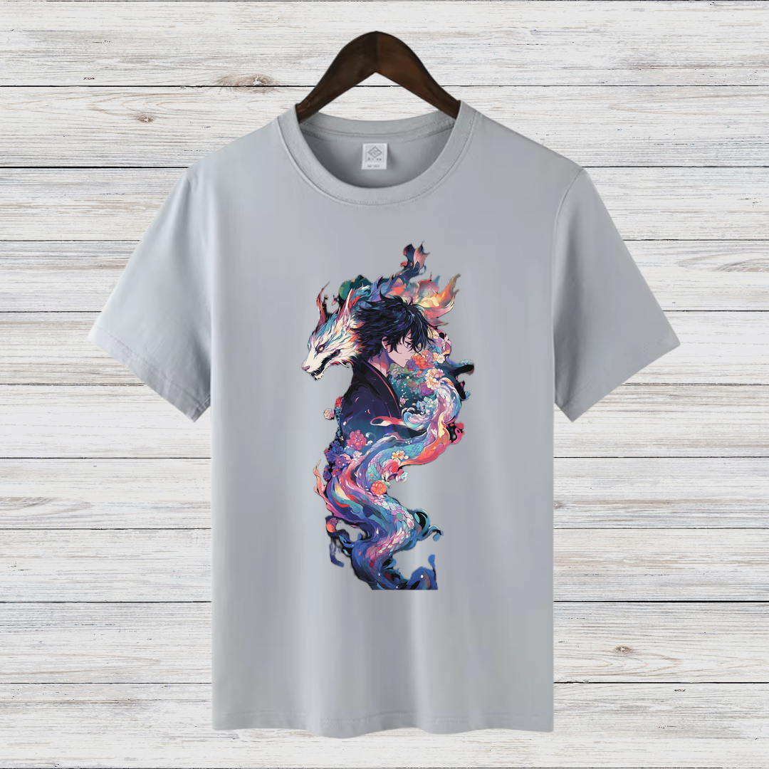 Mystischer Drache | Anime Fantasy T-Shirt | Kunstvolles Design | Geschenk für Anime-Fans