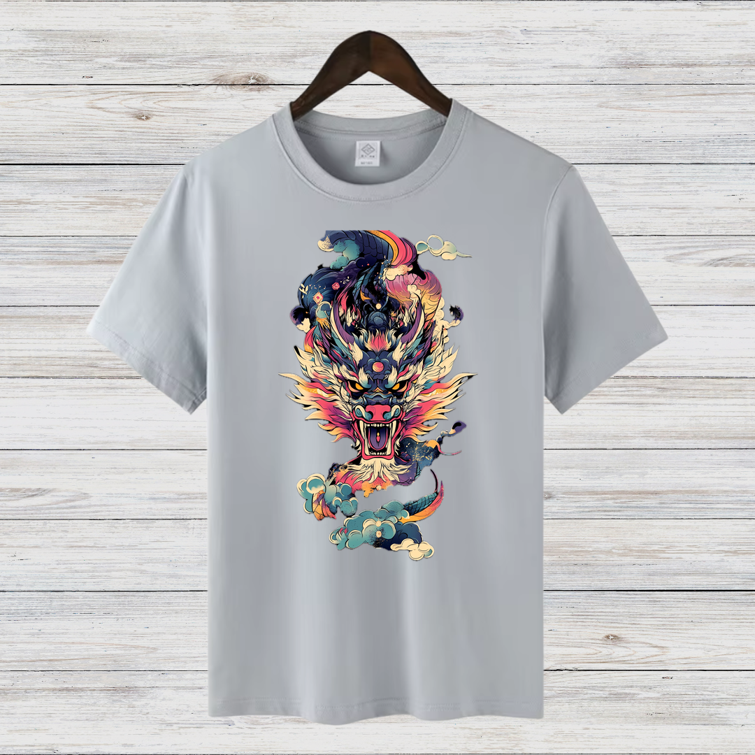 Mystischer Drachengeist | Asiatisches Drachen T-Shirt | Fantasy Kunst Shirt | Legendäres Design für Drachenfans