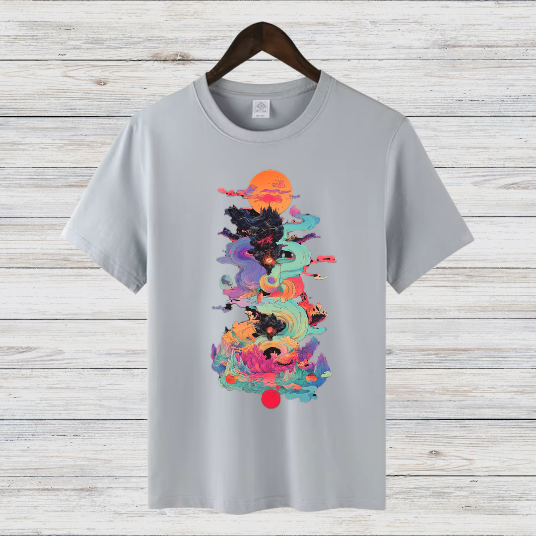 Magisches Winterdesign | Fantasievolles Kunstshirt | Mystisches Baumwollshirt | Stilvolles Geschenk für Fantasy-Fans