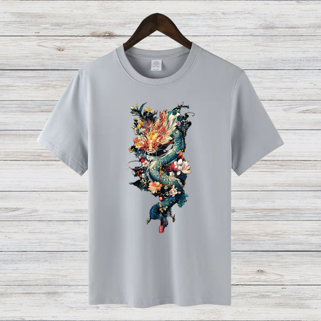 Magischer Drachen | Mystisches Fantasy T-Shirt | Kunstvolles Design | Stilvolles Statement Shirt für den Winter