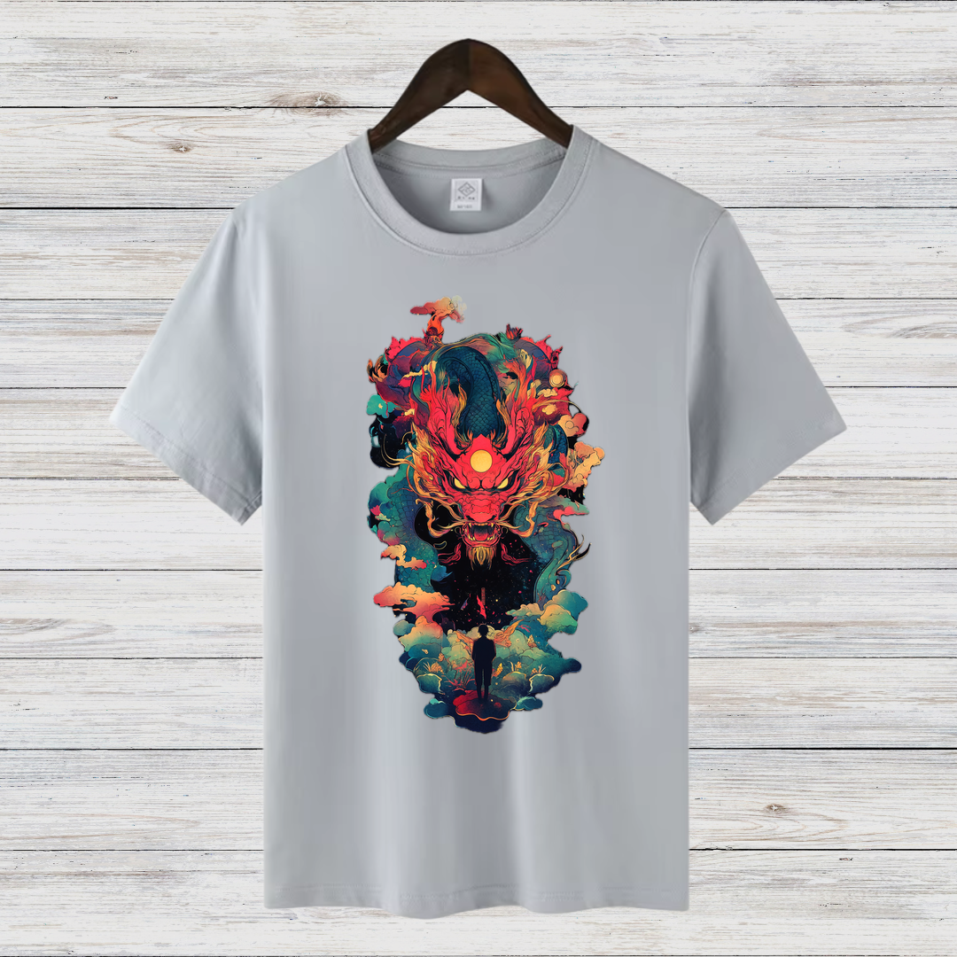 Mystischer Drachengeist | Fantasy T-Shirt | Künstlerisches Drachen-Design | Stilvolles Statement-Shirt für Fantasy-Fans