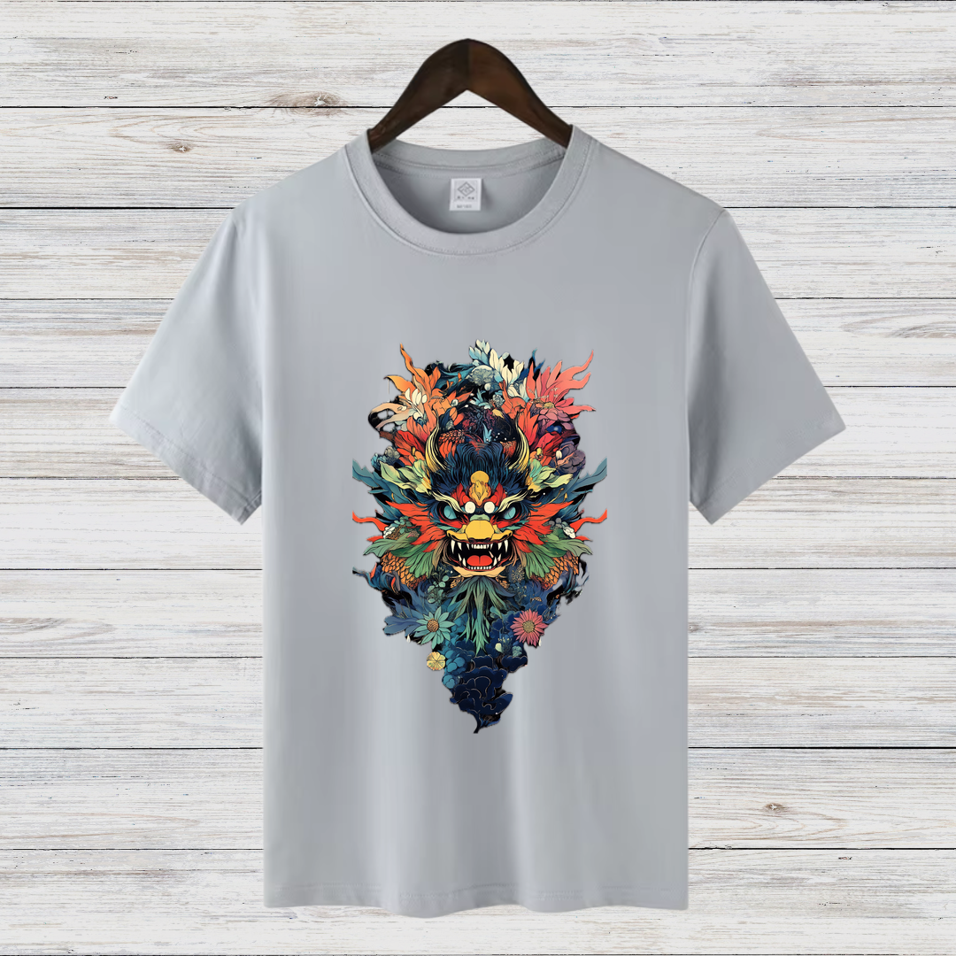 Mystischer Drachengeist | Asiatisches Kunst T-Shirt | Fantasievolles Design | Stilvolles Statement Shirt für den Winter
