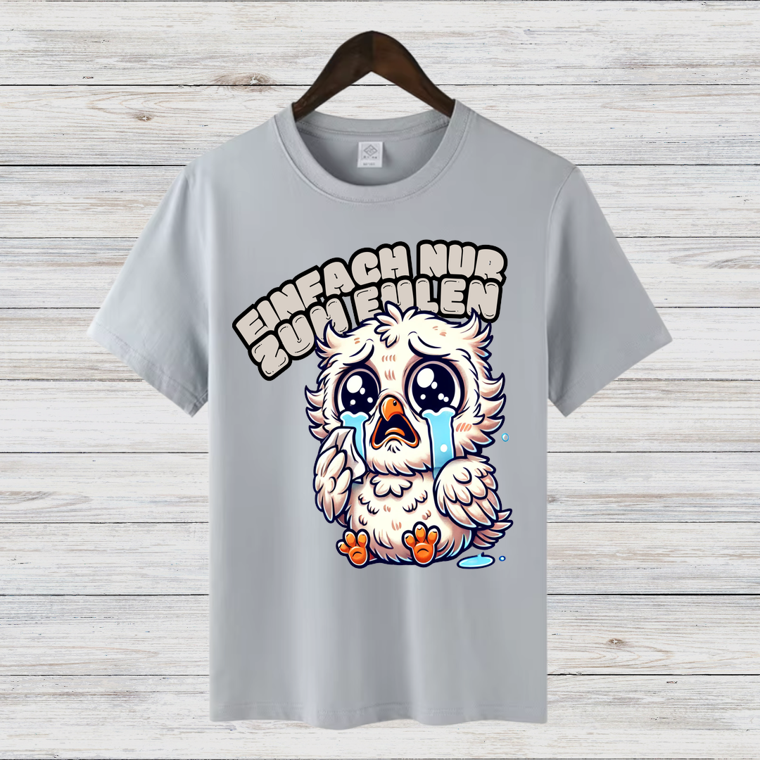 Trauriger Eulenfreund | Lustiges Wintershirt | Statement Shirt für Emotionen | Cooles Geschenk für Eulenfans
