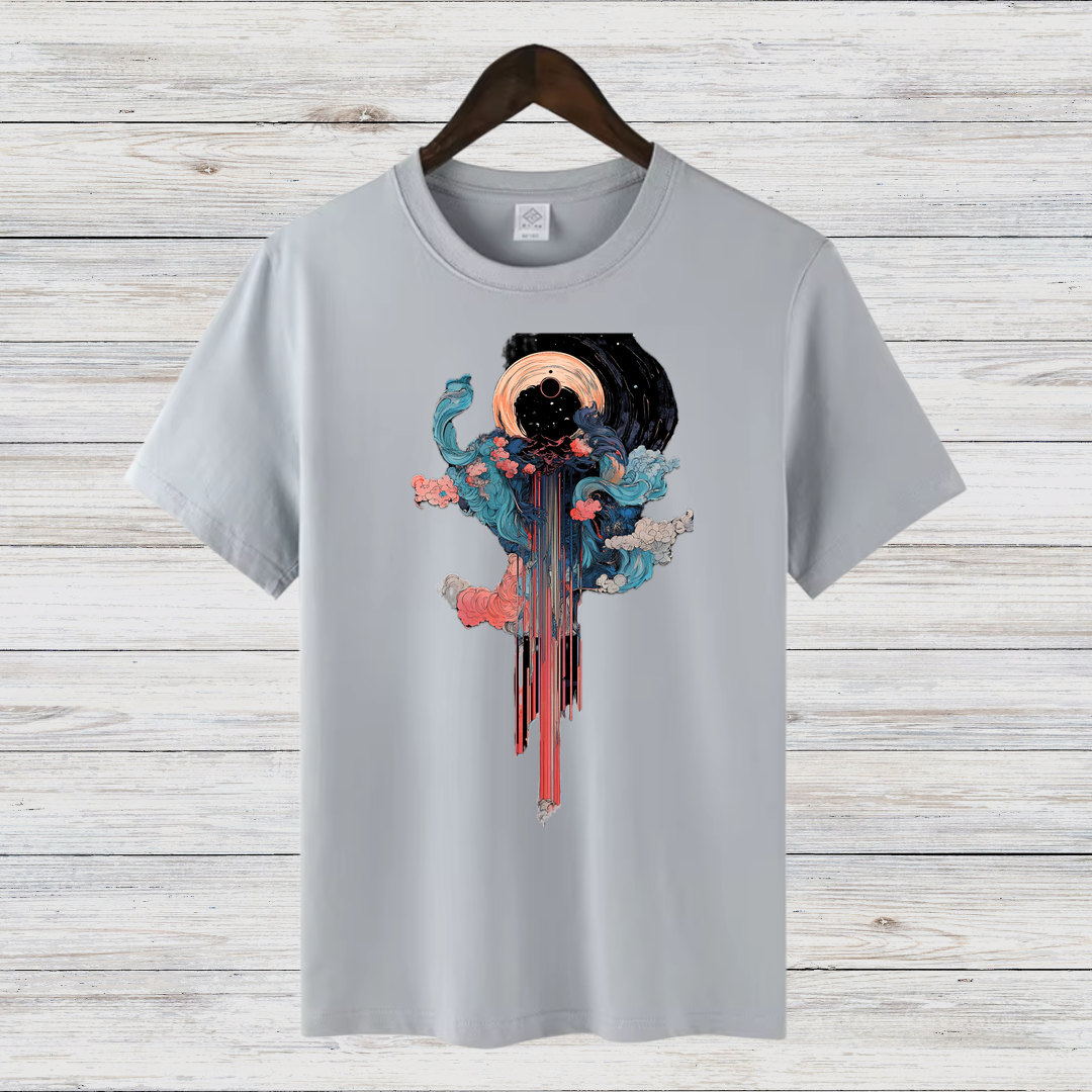 Kosmisches Kunst T-Shirt | Mystisches Design | Stilvolles Statement Shirt | Baumwollshirt für kreative Köpfe