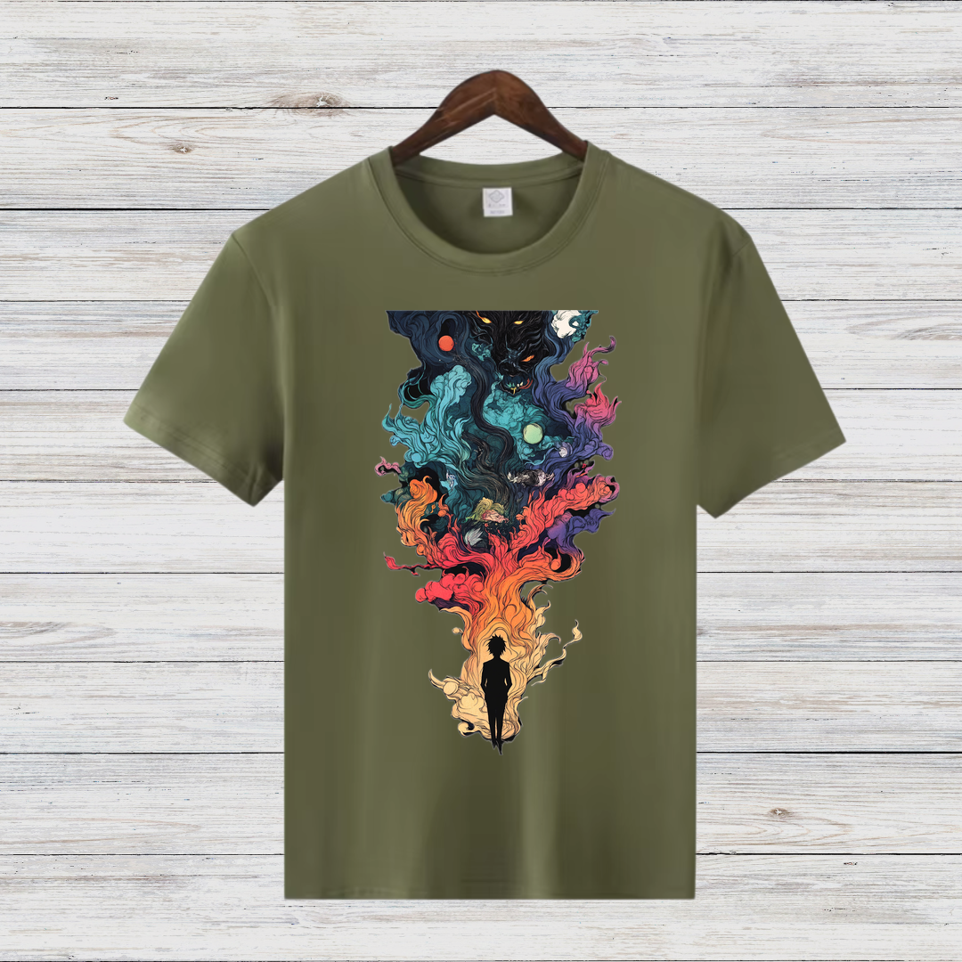 Mystisches Traumfeuer | Künstlerisches Fantasy T-Shirt | Magisches Design für Individualisten | Stilvolles Shirt für Winterträumer