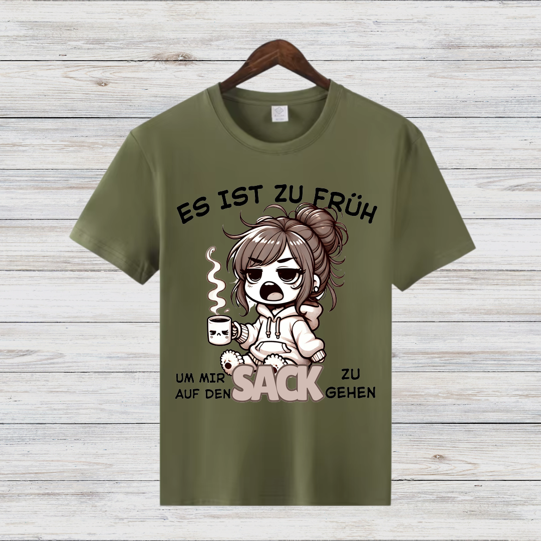 Morgenmuffel Shirt | Lustiges Sprüche T-Shirt | Humorvolles Kaffee Design | Statement Shirt für Kaffeeliebhaber