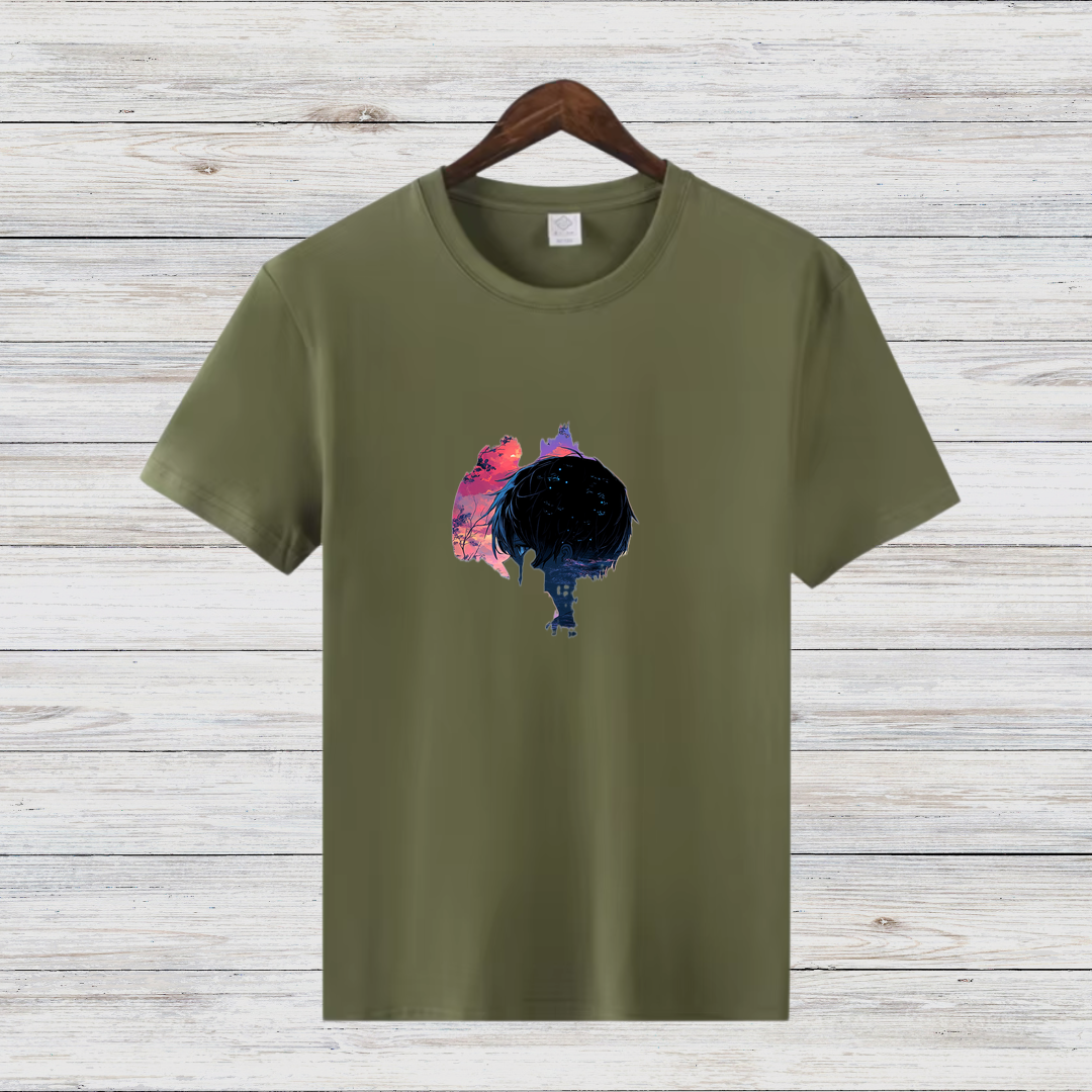 Mystisches Anime Shirt | Stilvolles Baumwollshirt | Geschenk für Anime-Fans | Künstlerisches Design-Shirt