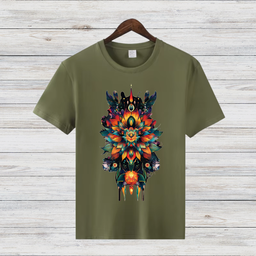 Magisches Blumen-Shirt | Künstlerisches T-Shirt | Boho Style | Fashion Statement für kreative Seelen