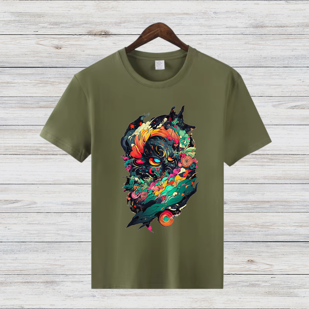 Mystisches Kunst T-Shirt | Fantasy Design Shirt | Kreatives Baumwollshirt | Geschenk für Kunstliebhaber | Statement Shirt für Männer