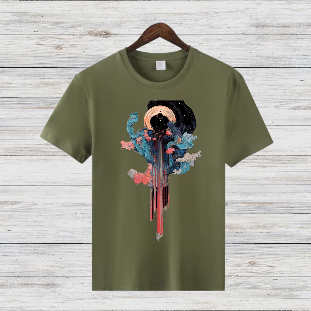 Kosmisches Kunst T-Shirt | Mystisches Design | Stilvolles Statement Shirt | Baumwollshirt für kreative Köpfe