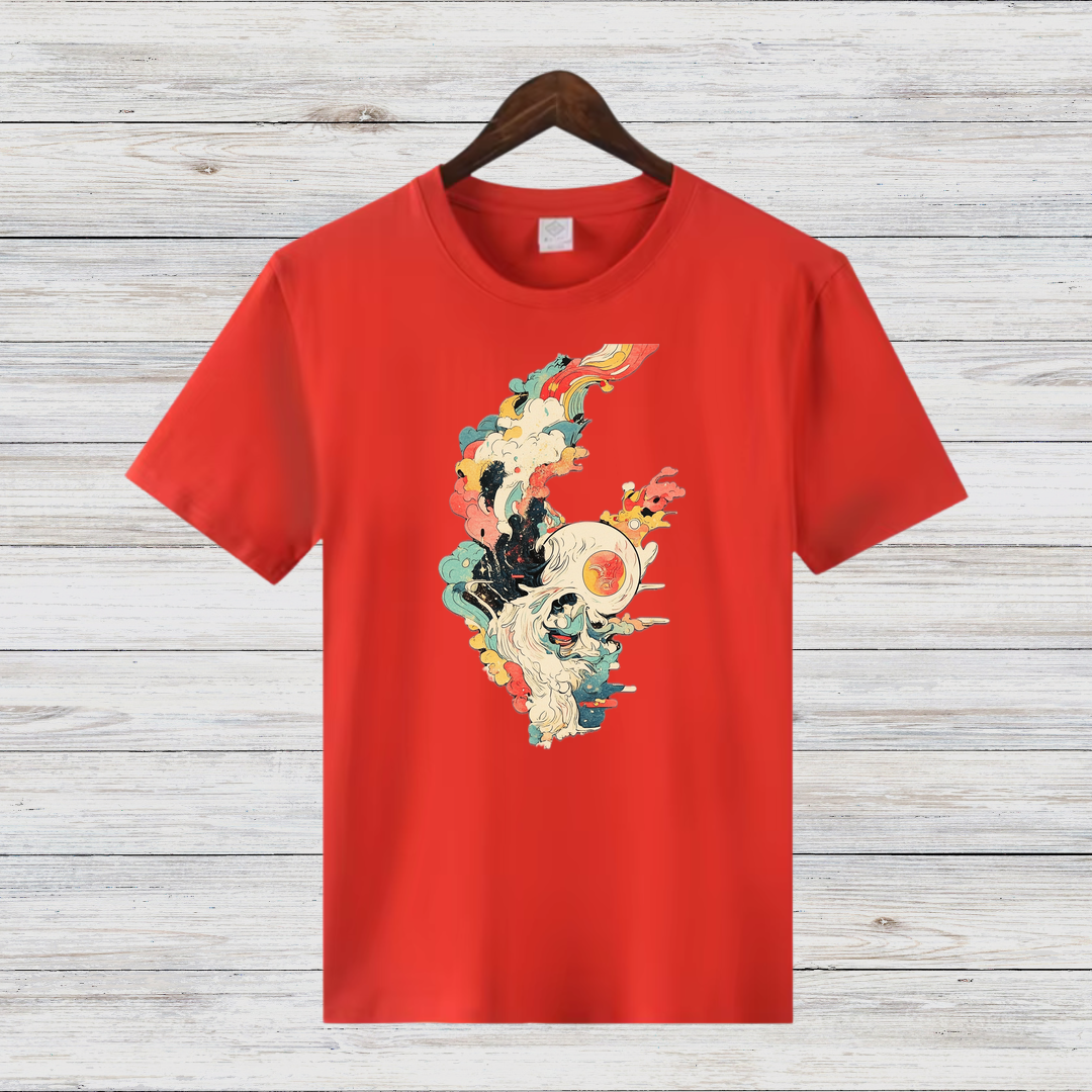 Mystischer Totenkopf | Künstlerisches Wintershirt | Stylisches Statement-Shirt | Perfektes Geschenk für Kunstliebhaber
