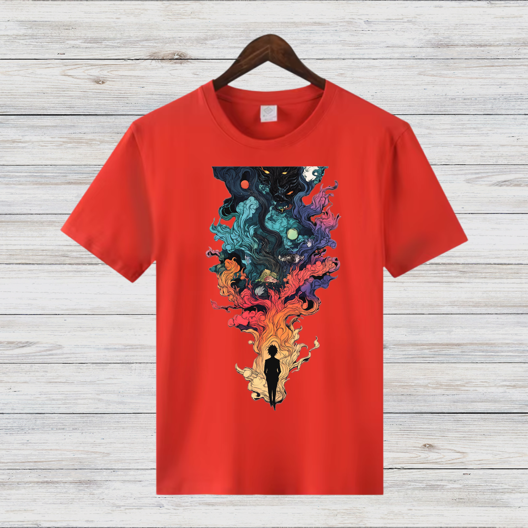 Mystisches Traumfeuer | Künstlerisches Fantasy T-Shirt | Magisches Design für Individualisten | Stilvolles Shirt für Winterträumer