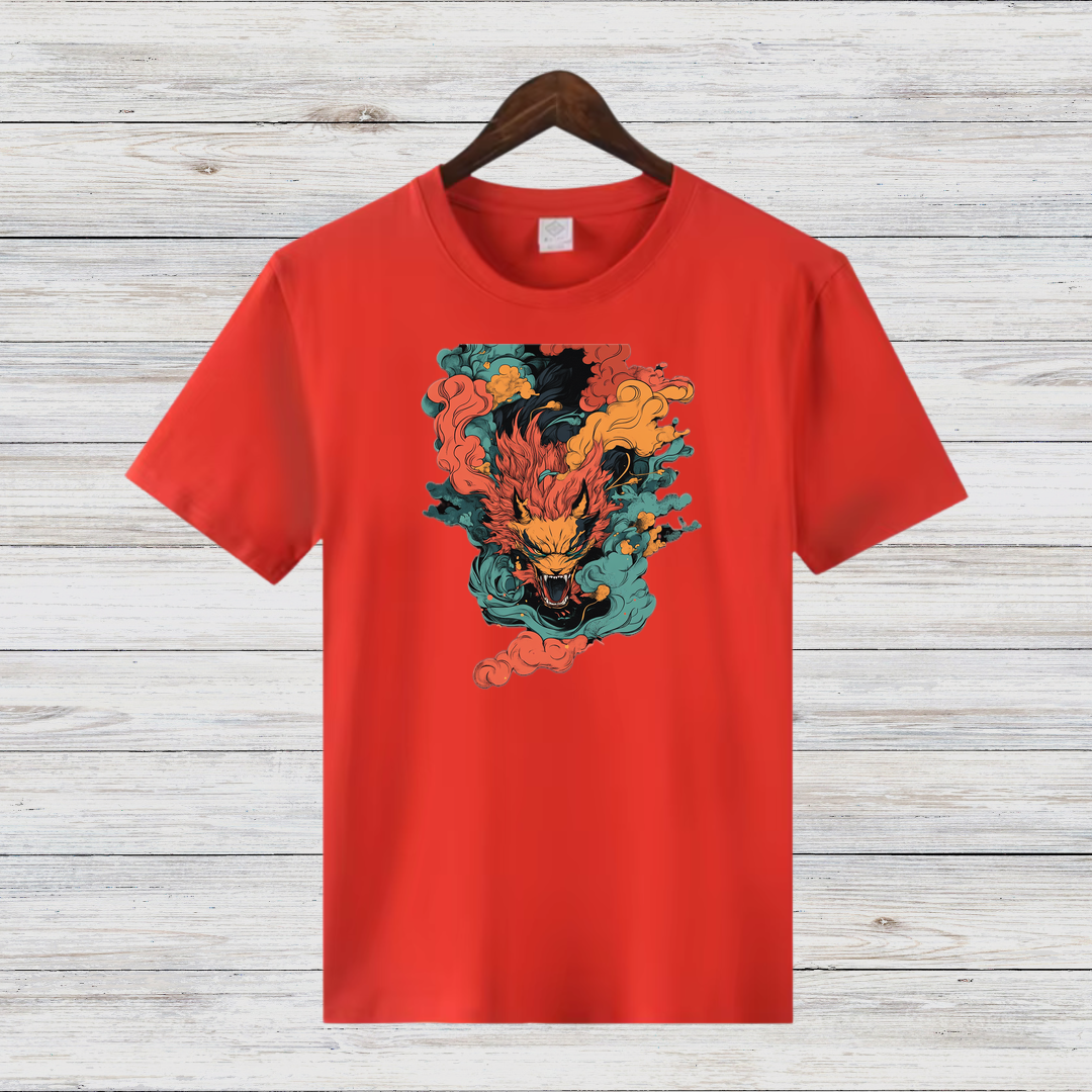 Mystischer Drachengeist | Asiatisches Fantasy Shirt | Stylisches Winter-Statement | Baumwollshirt für Drachen-Fans