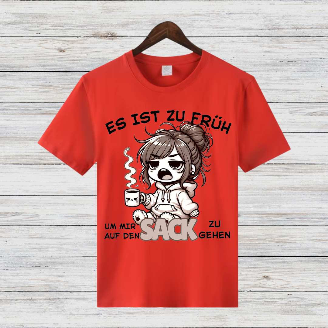 Morgenmuffel Shirt | Lustiges Sprüche T-Shirt | Humorvolles Kaffee Design | Statement Shirt für Kaffeeliebhaber