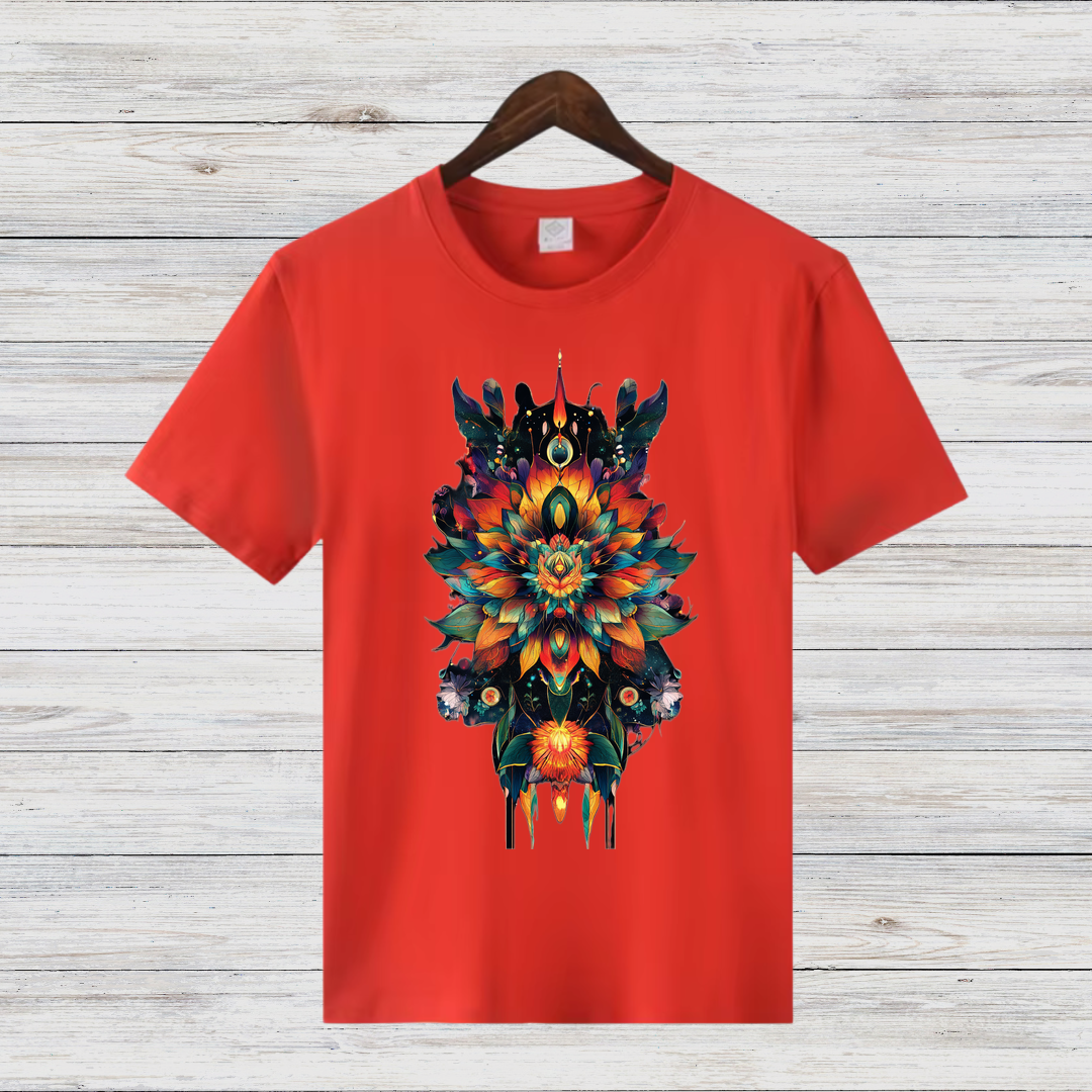 Magisches Blumen-Shirt | Künstlerisches T-Shirt | Boho Style | Fashion Statement für kreative Seelen
