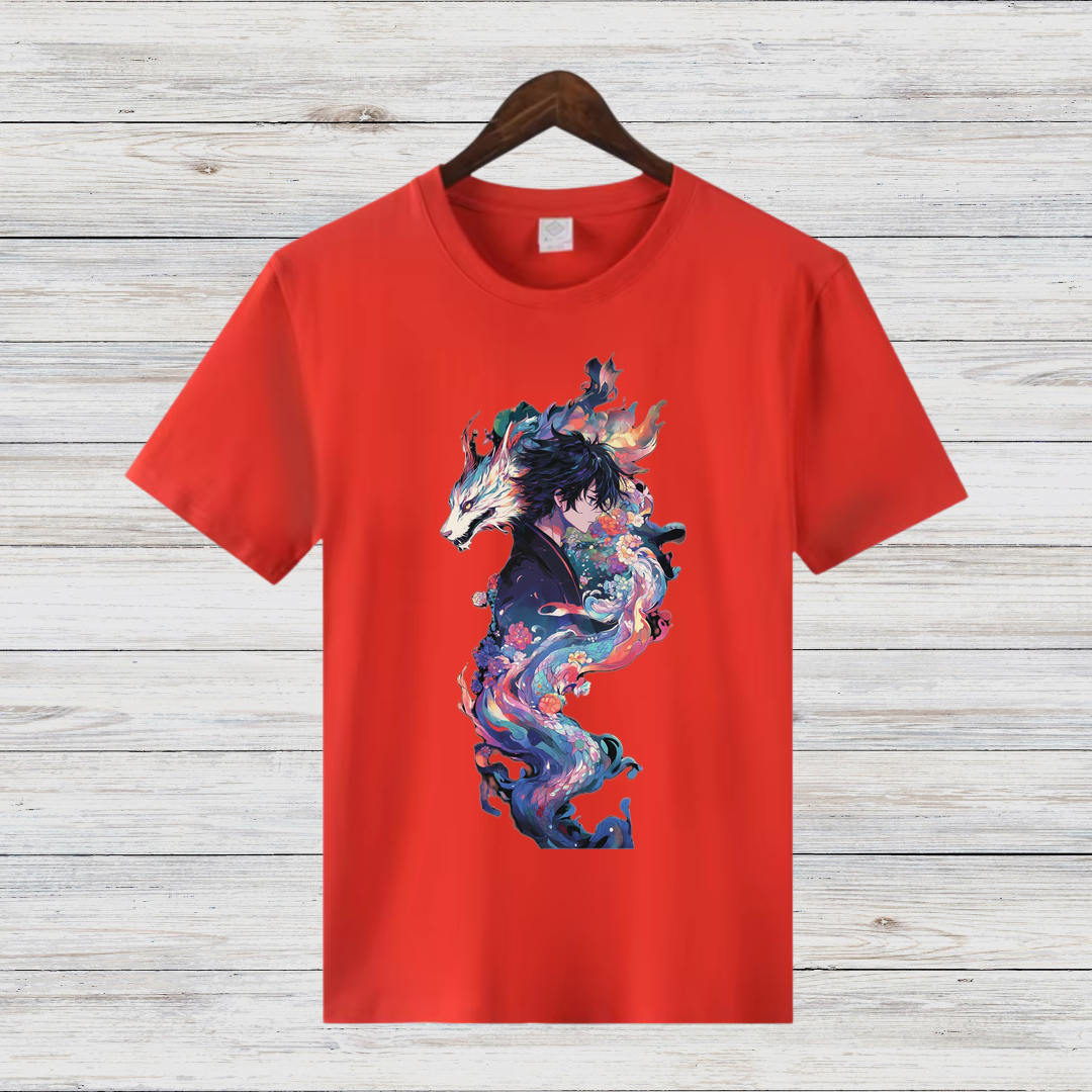 Mystischer Drache | Anime Fantasy T-Shirt | Kunstvolles Design | Geschenk für Anime-Fans