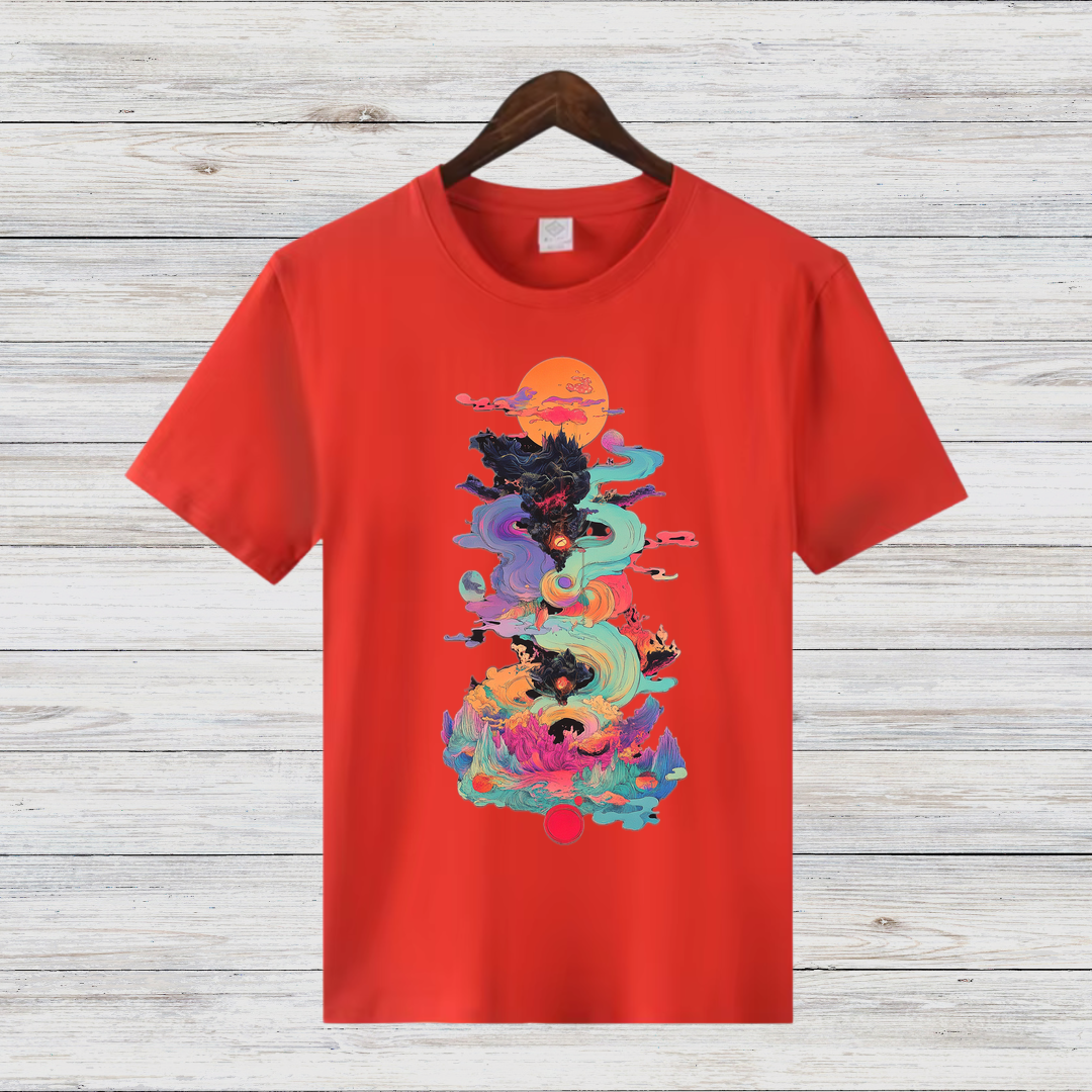 Magisches Winterdesign | Fantasievolles Kunstshirt | Mystisches Baumwollshirt | Stilvolles Geschenk für Fantasy-Fans