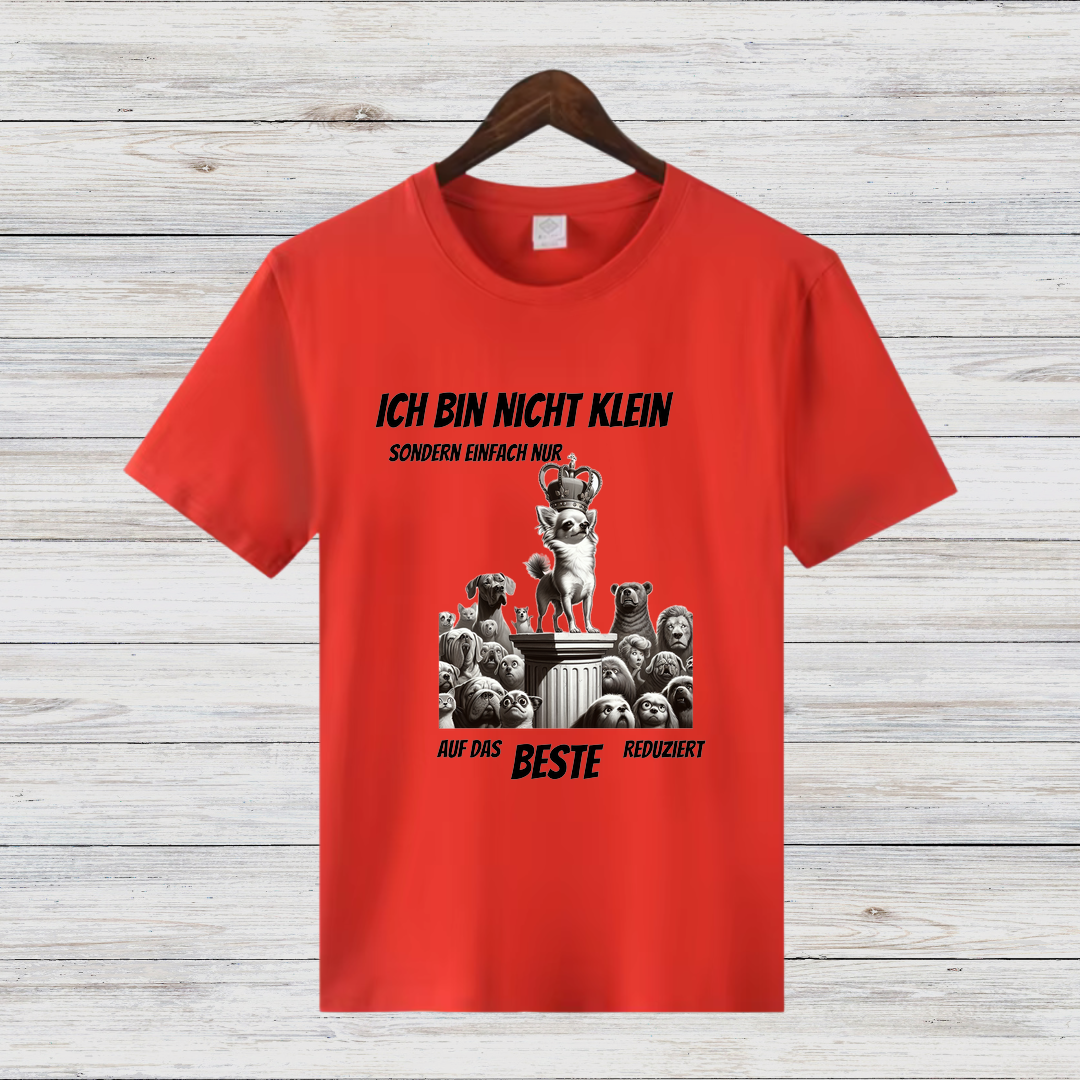 Ich bin nicht klein | Lustiges Hundemotiv Shirt | Humorvolles Statement für Chihuahua-Fans | Perfekt für den Winter