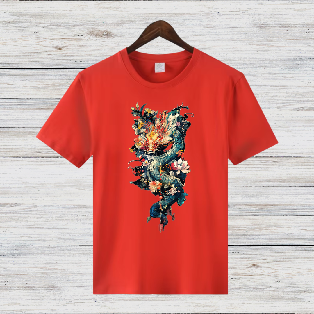 Magischer Drachen | Mystisches Fantasy T-Shirt | Kunstvolles Design | Stilvolles Statement Shirt für den Winter