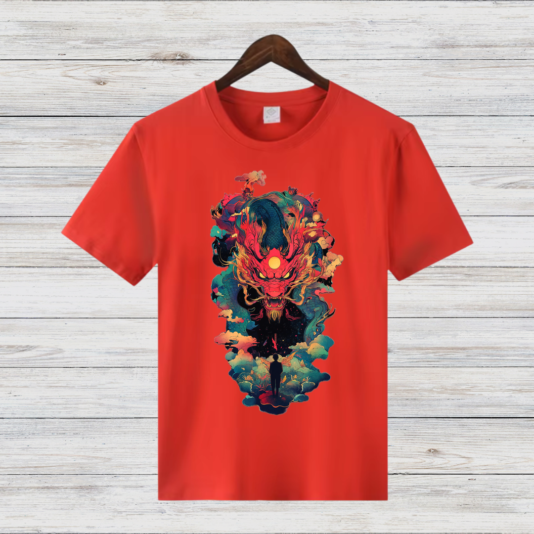 Mystischer Drachengeist | Fantasy T-Shirt | Künstlerisches Drachen-Design | Stilvolles Statement-Shirt für Fantasy-Fans