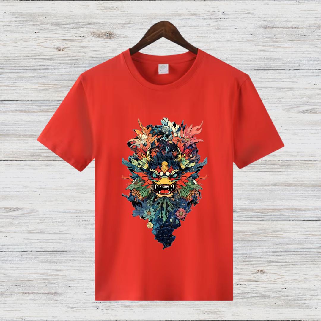 Mystischer Drachengeist | Asiatisches Kunst T-Shirt | Fantasievolles Design | Stilvolles Statement Shirt für den Winter