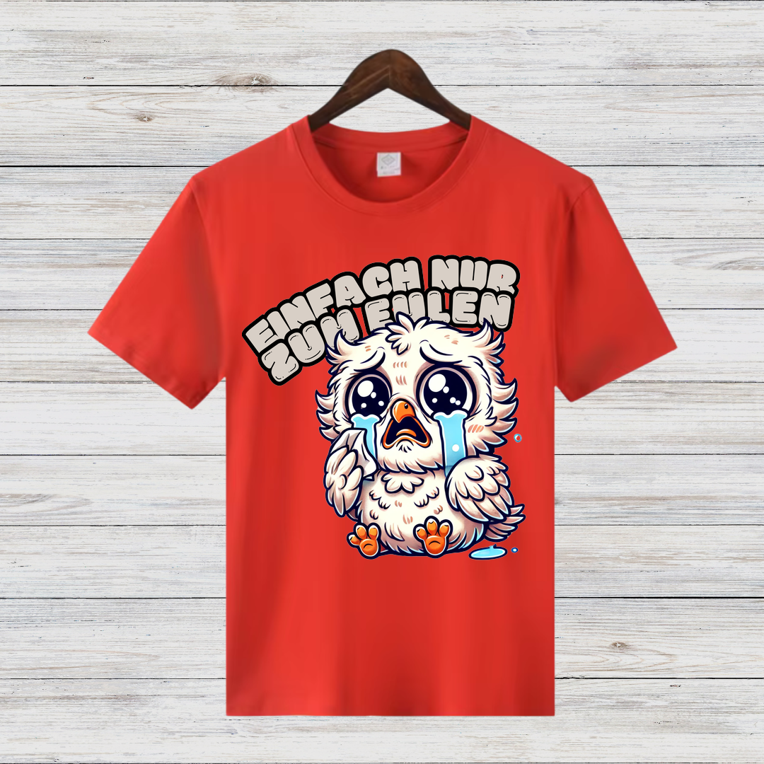 Trauriger Eulenfreund | Lustiges Wintershirt | Statement Shirt für Emotionen | Cooles Geschenk für Eulenfans