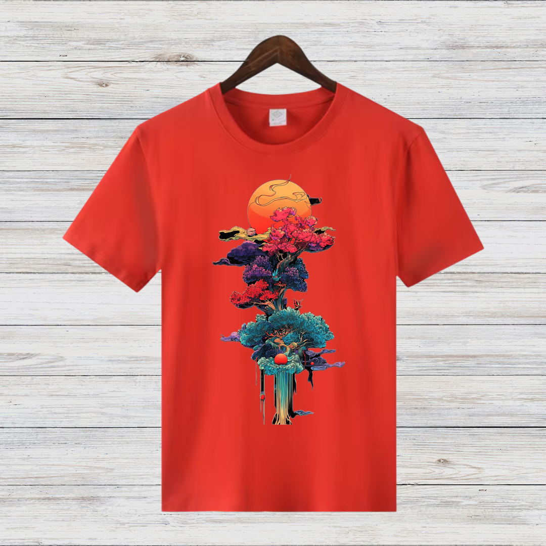 Magischer Winterbaum | Künstlerisches T-Shirt | Mystisches Naturdesign | Stilvolles Shirt für kalte Tage